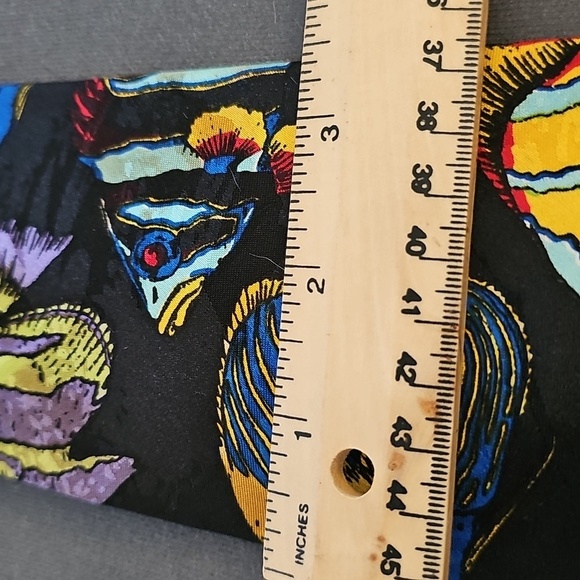 Colorful Fish Pattern Necktie By Surrey. 100% Polyester. - Picture 3 of 5